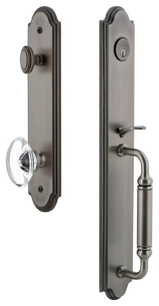 Arc 1-Piece Dummy Handleset, C Grip and Provence Knob, Antique Pewter, 848695