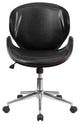 SD-SDM-2240-5-MAH-BK-GG Chair, Mahogany Wood and Black Leather