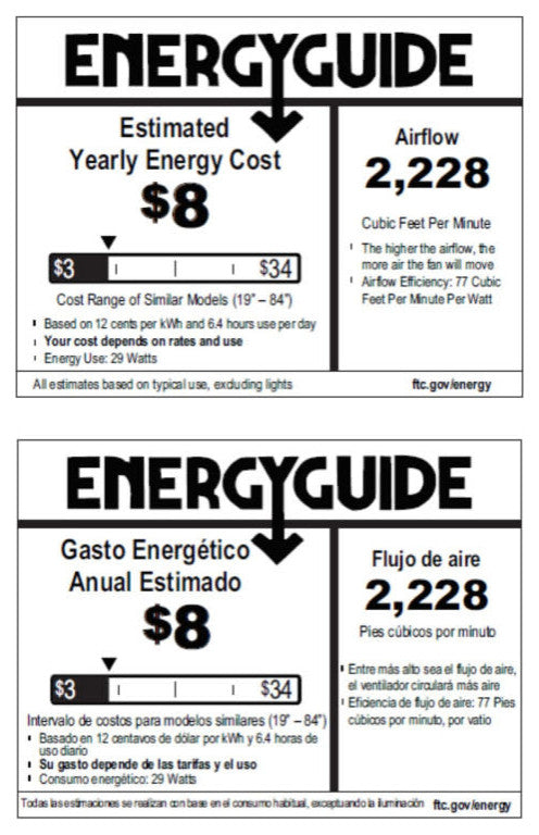 Hunter 5930 Aker 36\" 3 Blade Indoor Ceiling Fan - Blades and LED - White