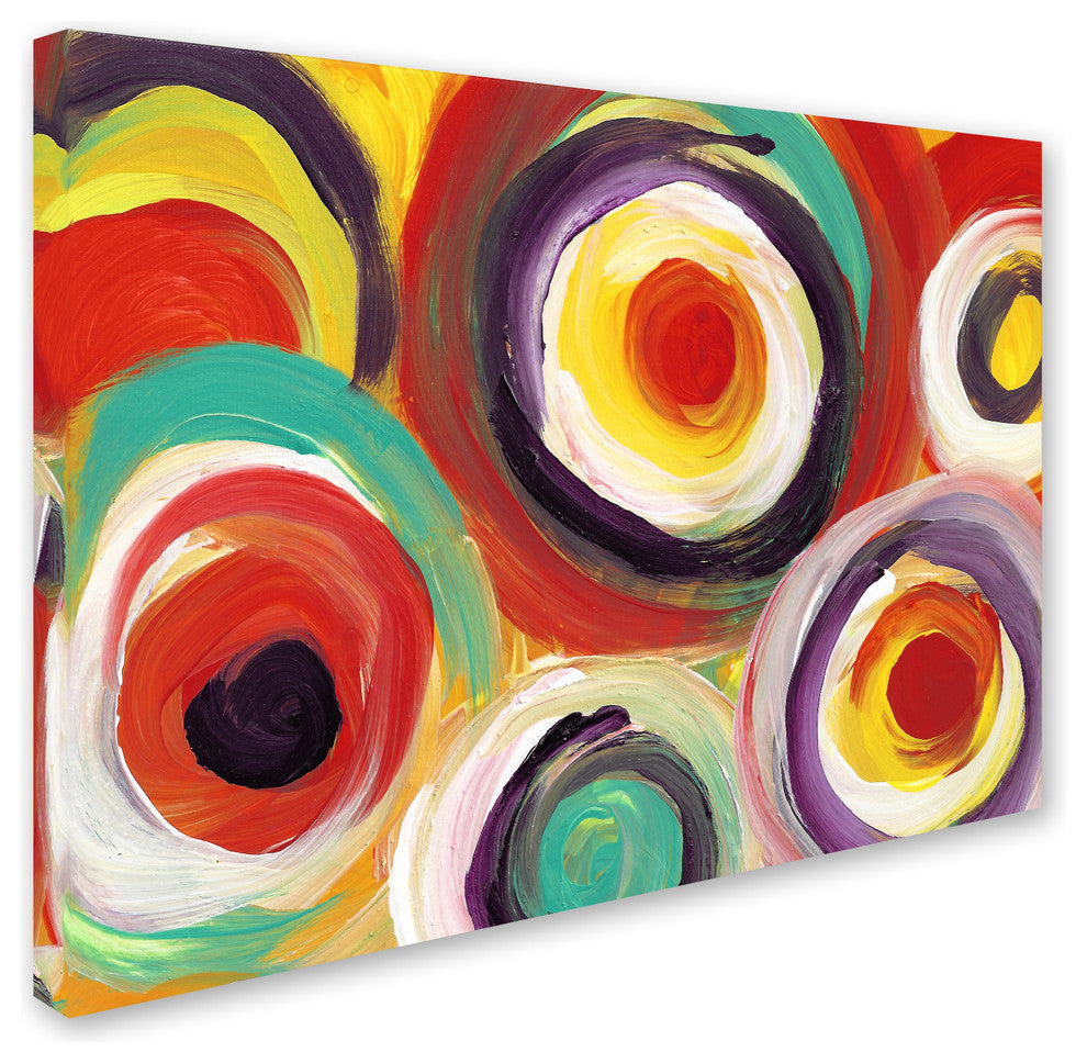 'Bright Bold Circles 2' Canvas Art, 32x24