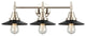 Innovations 447-3W-PN-M6-BK Caden 3 Light Bath Vanity Light, Polished Nickel