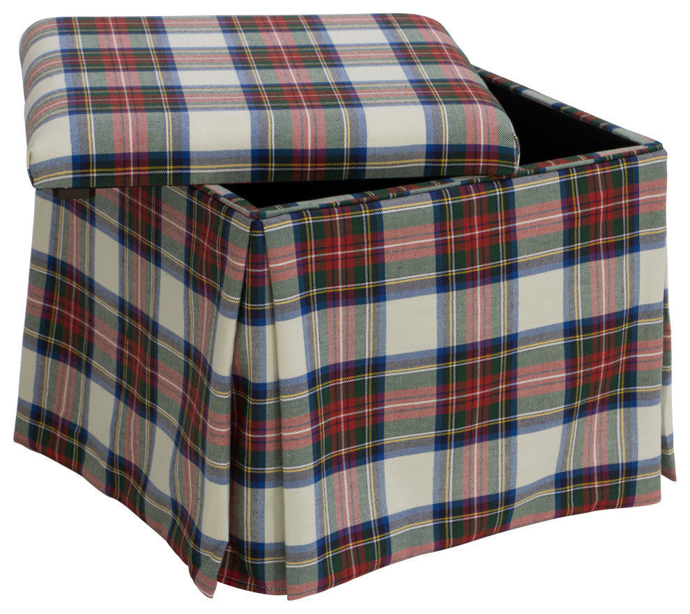 Ivy Skirted Storage Ottoman, Stewart Dress Multi