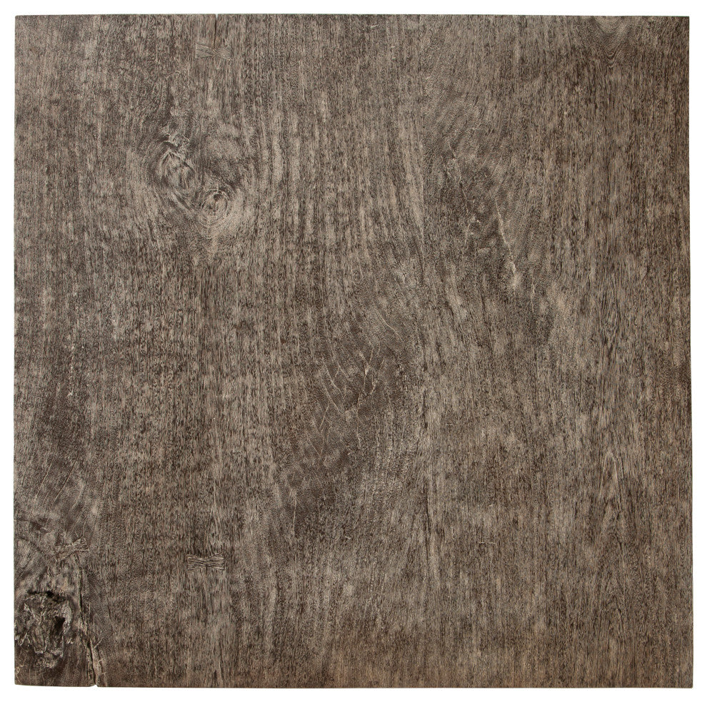 Origins Dining Table, Gray Stone, Square, Brushed Stainless Steel Base