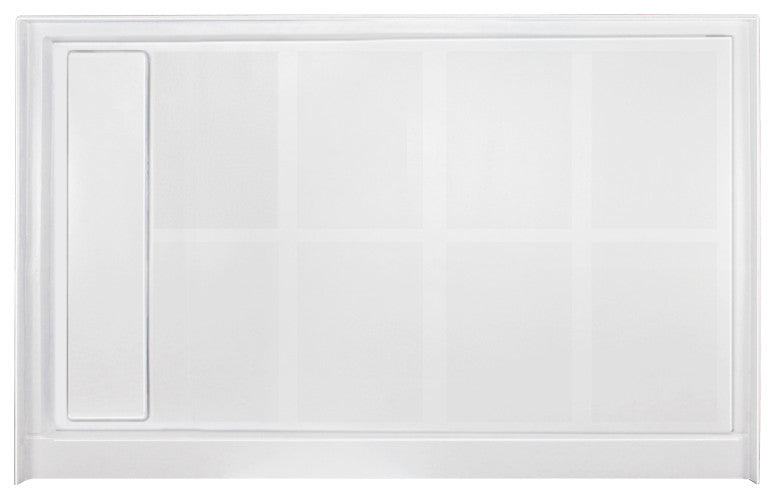 Transolid Linear 48"x36" Rectangular Alcove Shower Base with Left Hand Drain, White, Left Hand