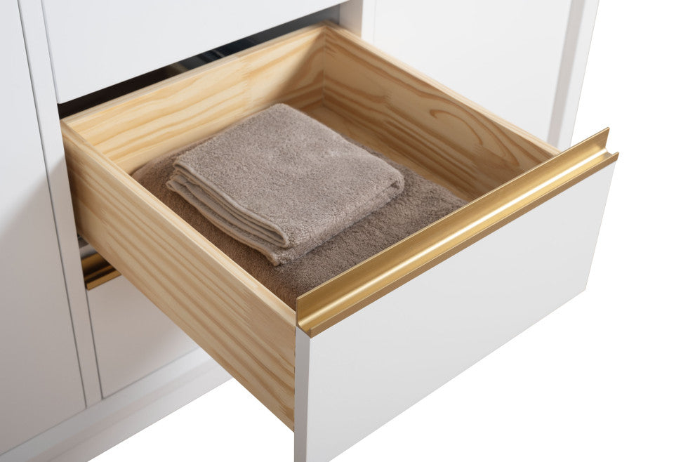 Vanity Art Bathroom Vanity With Sink, White, 60" Double