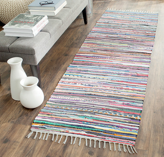 Safavieh Rag Rug Rar121M Rug, Grey/Multi, 6'x6'