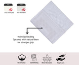 Classy Bath Rugs Set, 17"x24" Rectangle, White