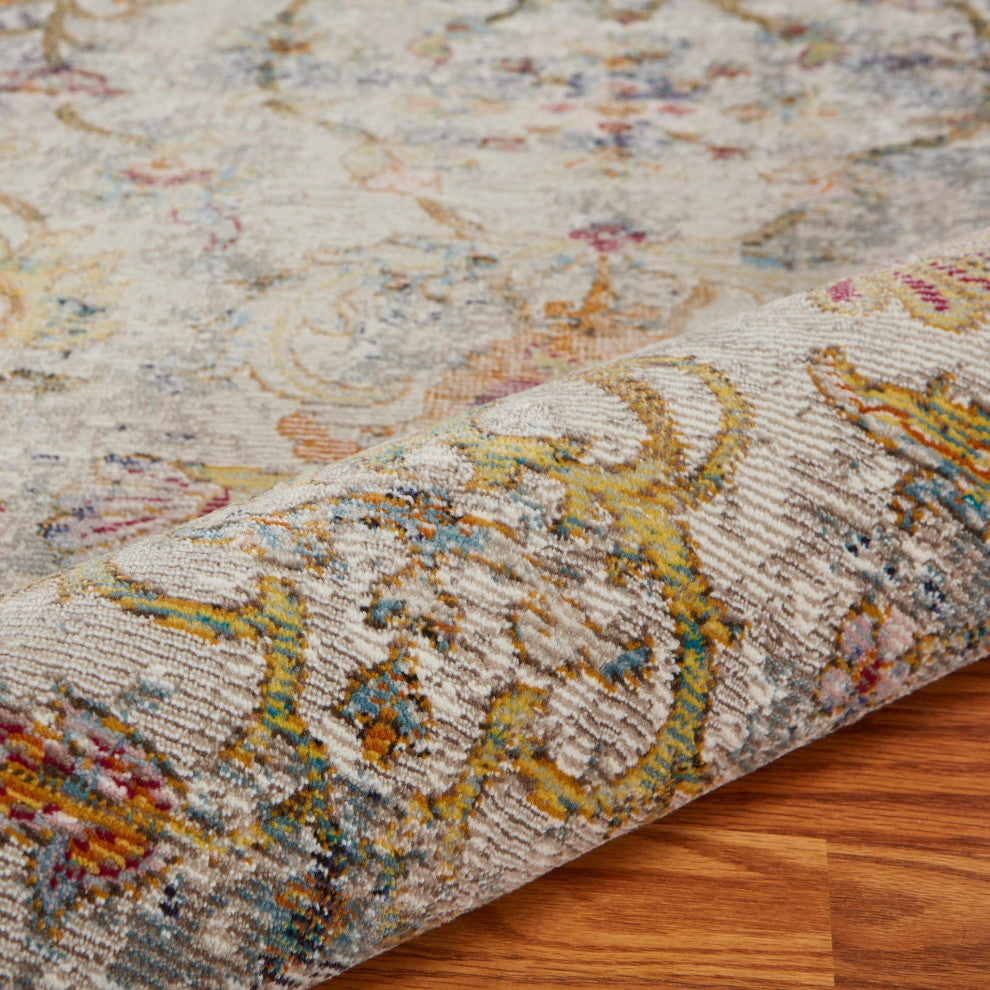 4??x 6??Beige Abstract Garden Area Rug