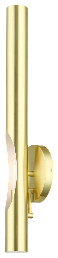 Satin Brass Contemporary, Minimal, Industrial, Urban, Sleek Single Sconce