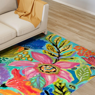 Secret Garden Floral II Art Area Rug, Power-Loomed, 5'x7.5'