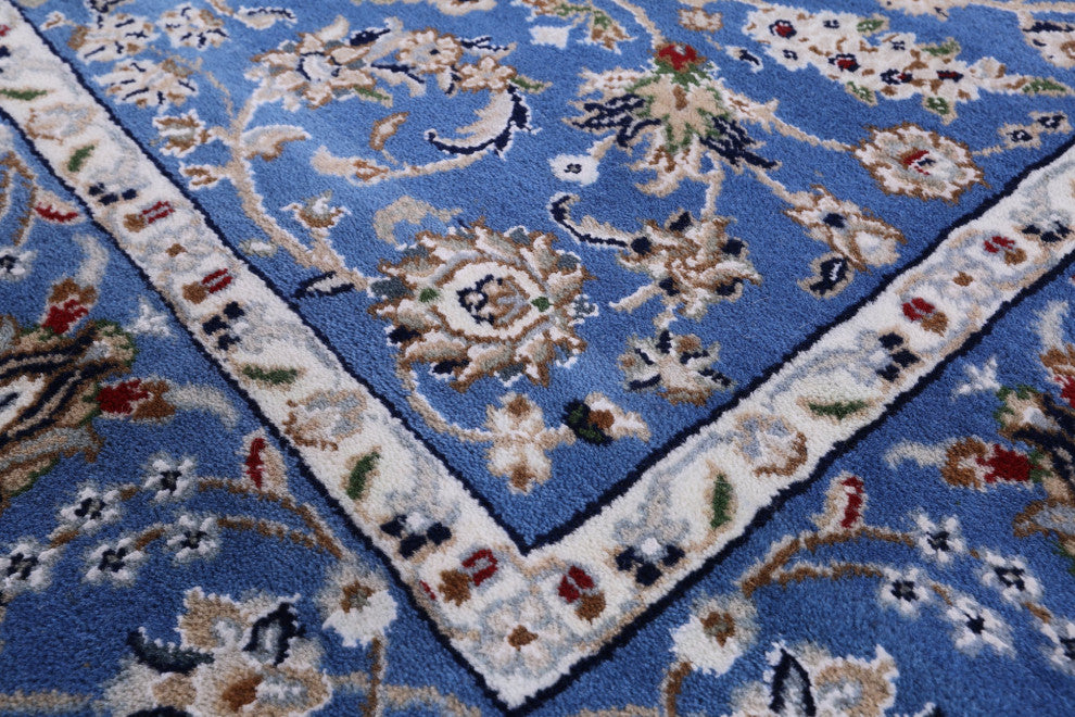 Runner Wool & Silk Persian Nain Hand-Knotted Rug 4' 1" X 12' 1" - Q13150