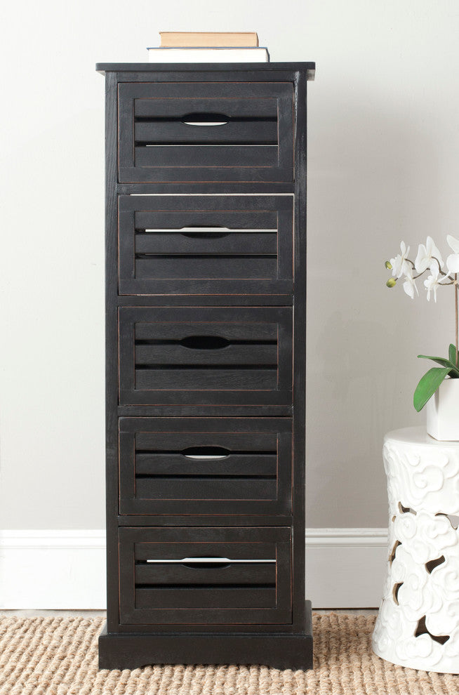 Safavieh Sarina 5-Drawer Cabinet, Black