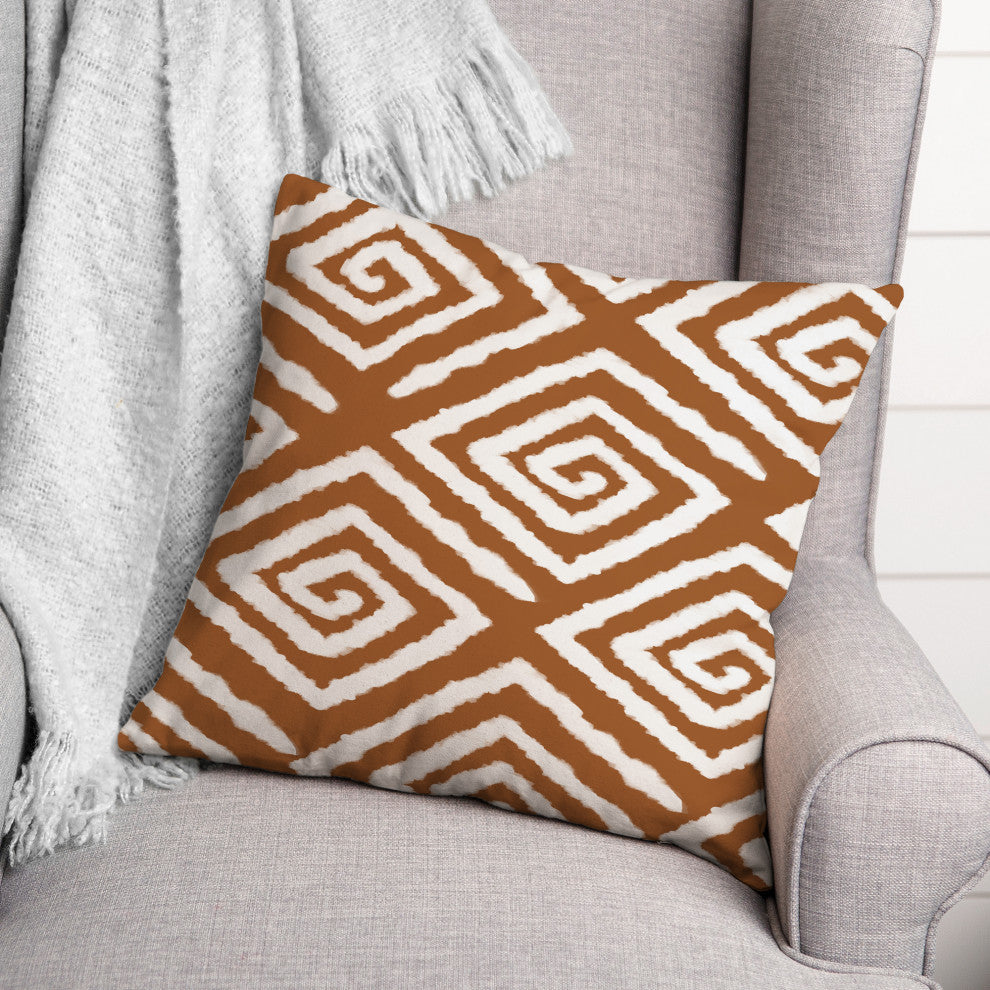 Teracotta Swirls 18x18 Spun Poly Pillow