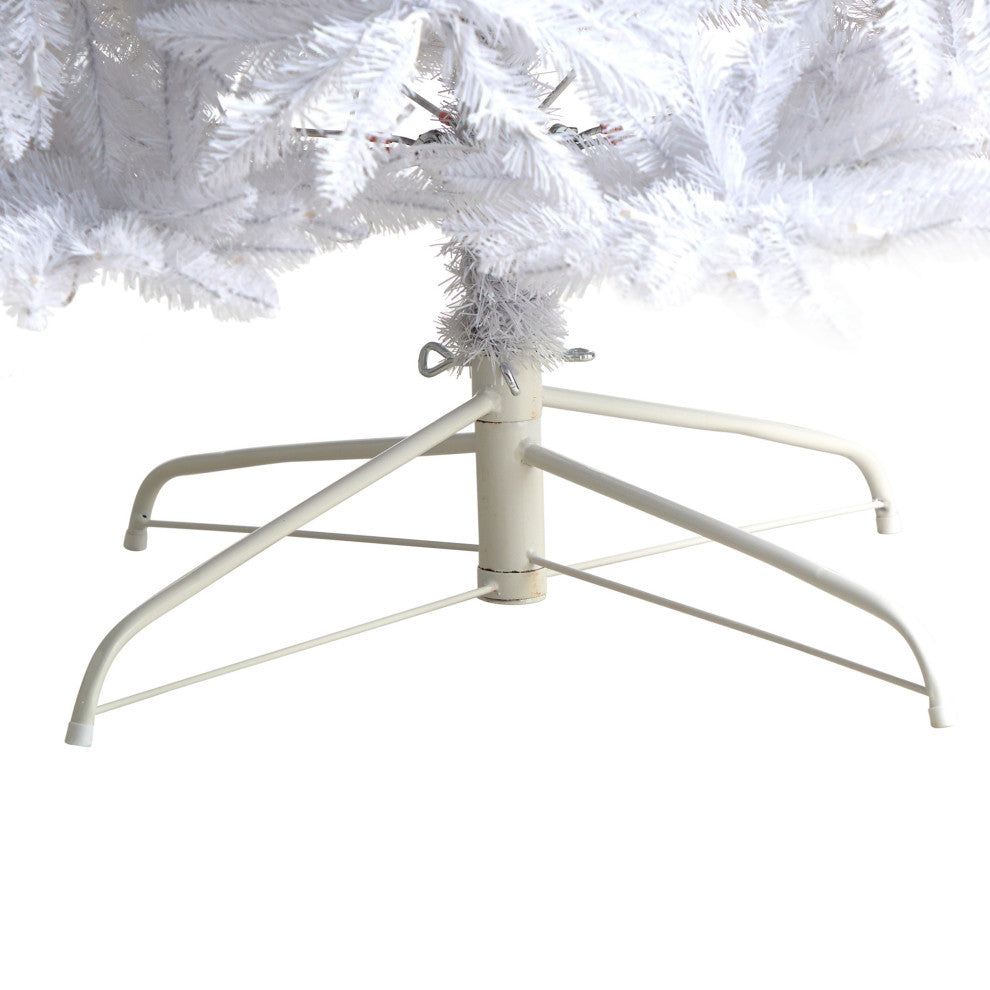 T3365 11 Slim White Artificial Christmas Tree With 950 Warm White LED Lights