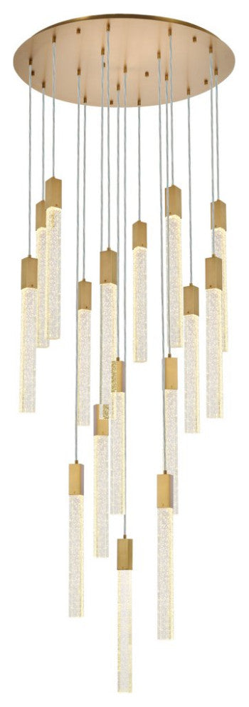 Wade 16-Light Pendant, Satin Gold