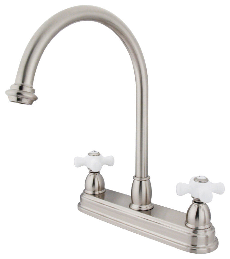 Kingston Brass Centerset Kitchen Faucet, Brushed Nickel