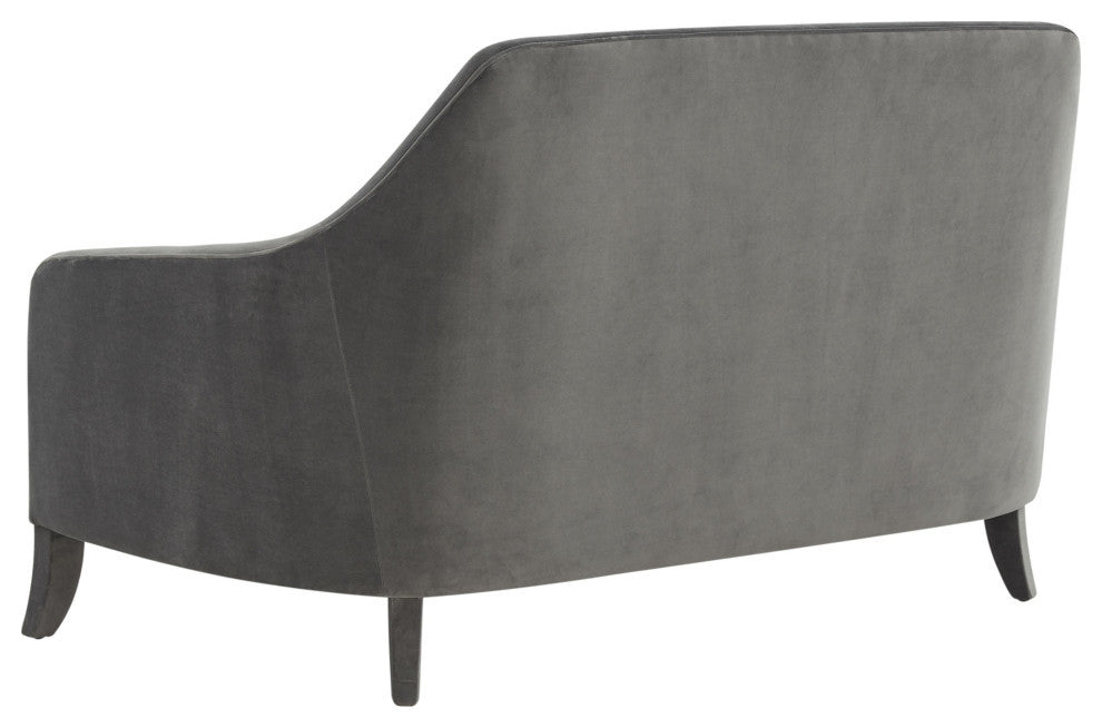 Neveah Gray Velvet Loveseat