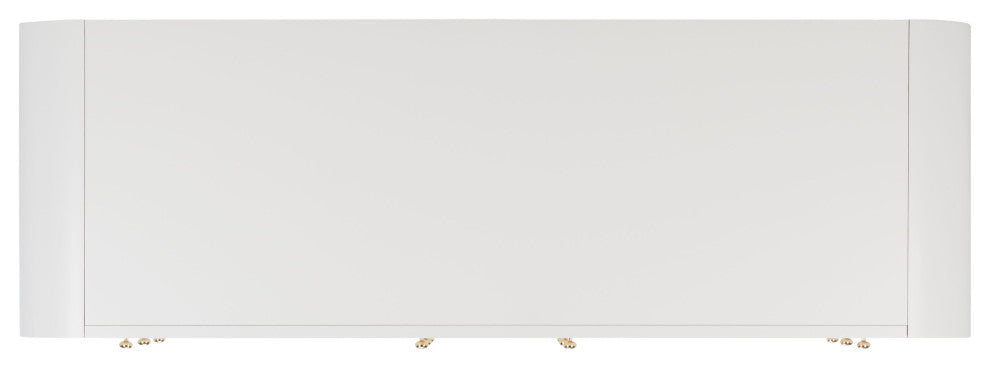 Safavieh Couture Liabella 6 Drawer Curved Dresser, White/Gold, White/Gold