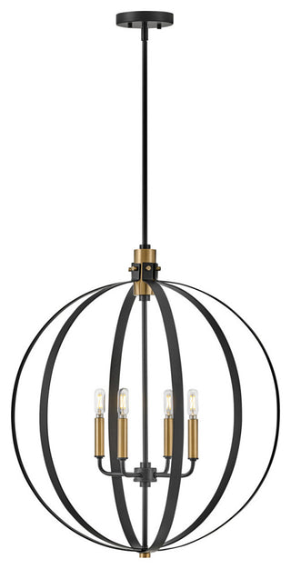 Lark 83034 Cirque 4 Light 24"W Pendant - Black