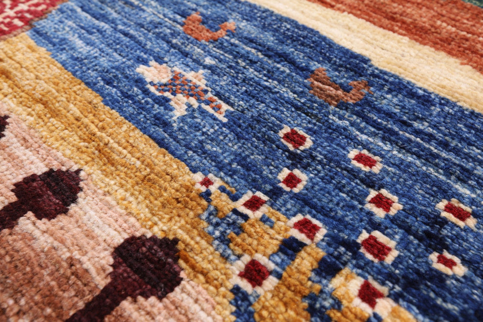2' 9" X 4' 1" Hand-Knotted Tribal Persian Gabbeh Rug Q9986