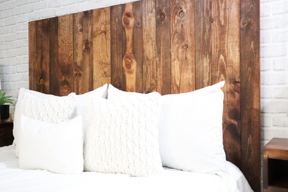 Handcrafted Headboard, Leaner Style, Foxy Brown, Queen