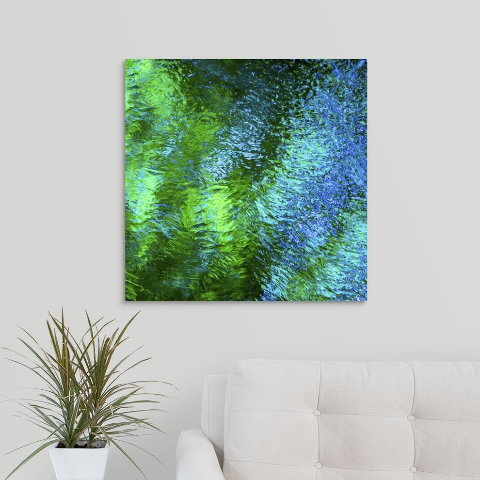 "Monet's Pool III" Wrapped Canvas Art Print, 24"x24"x1.5"