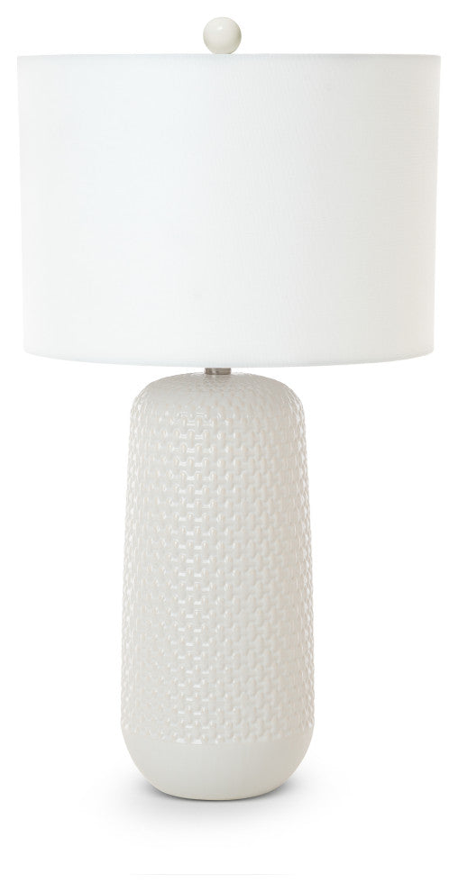 Marlin 30" White Ceramic Table Lamp, Set of 2