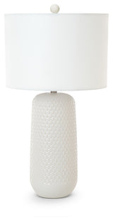 Marlin 30" White Ceramic Table Lamp, Set of 2