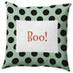 Halloween Boo Dots Accent Pillow, Mint Green, 18"x18"