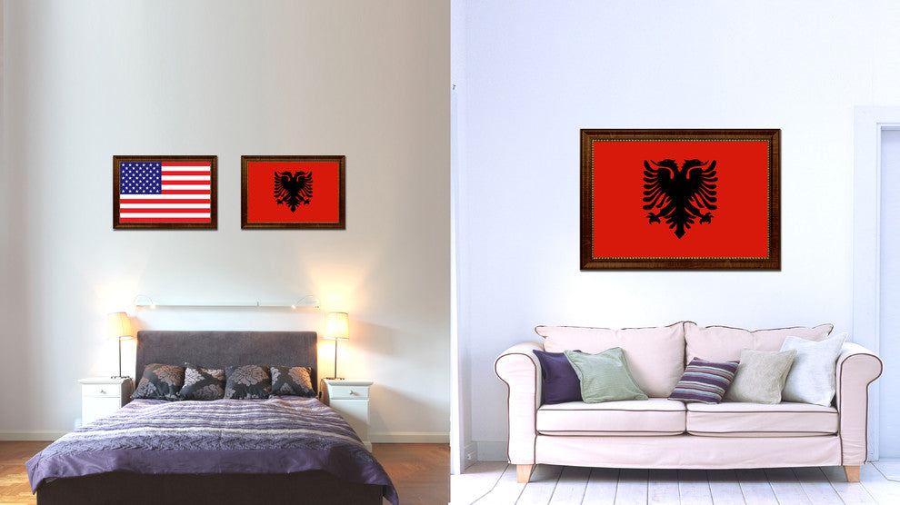 Albania Country Flag Canvas Print, 21"x30"