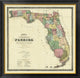 "New Map of The State of Florida, 1870"  by Columbus Drew, 34x33"