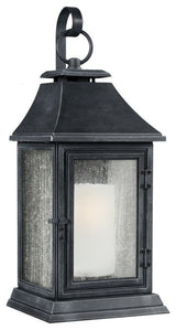 1-Light Outdoor Sconce, Dark Weathered Zinc