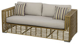 Renava Ko Tao Outdoor Beige + Wicker Sofa