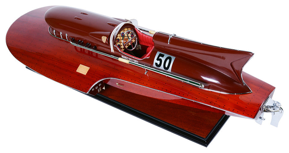 Ferrari Hydroplane Wooden Handcrafted boat model