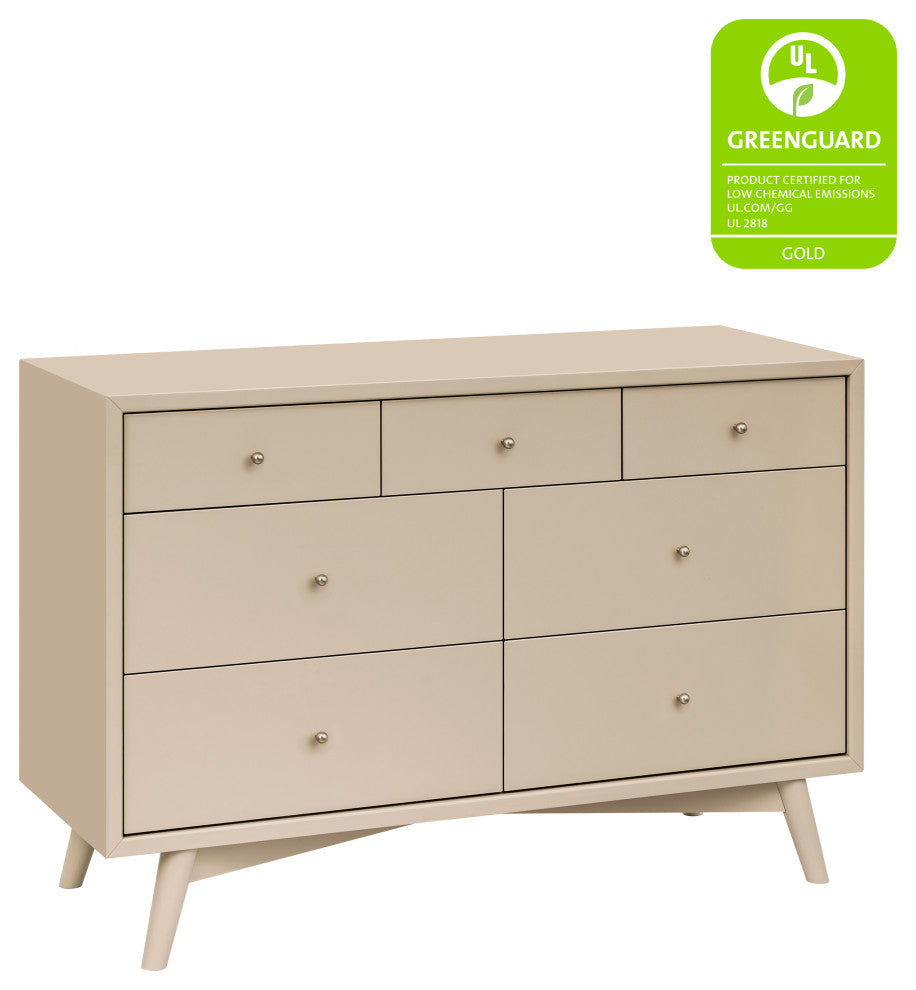 Palma 7-Drawer Assembled Double Dresser, Taupe