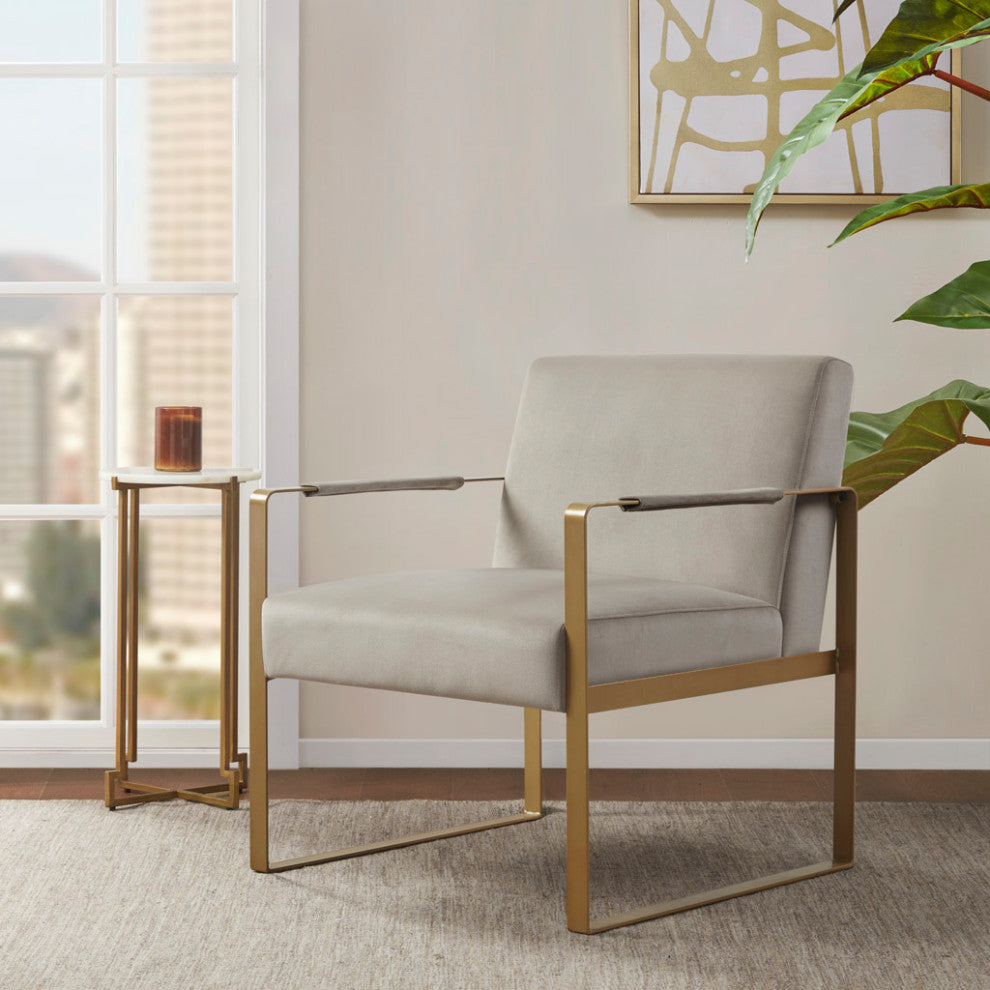 Martha Stewart Jayco Accent Chair, Taupe