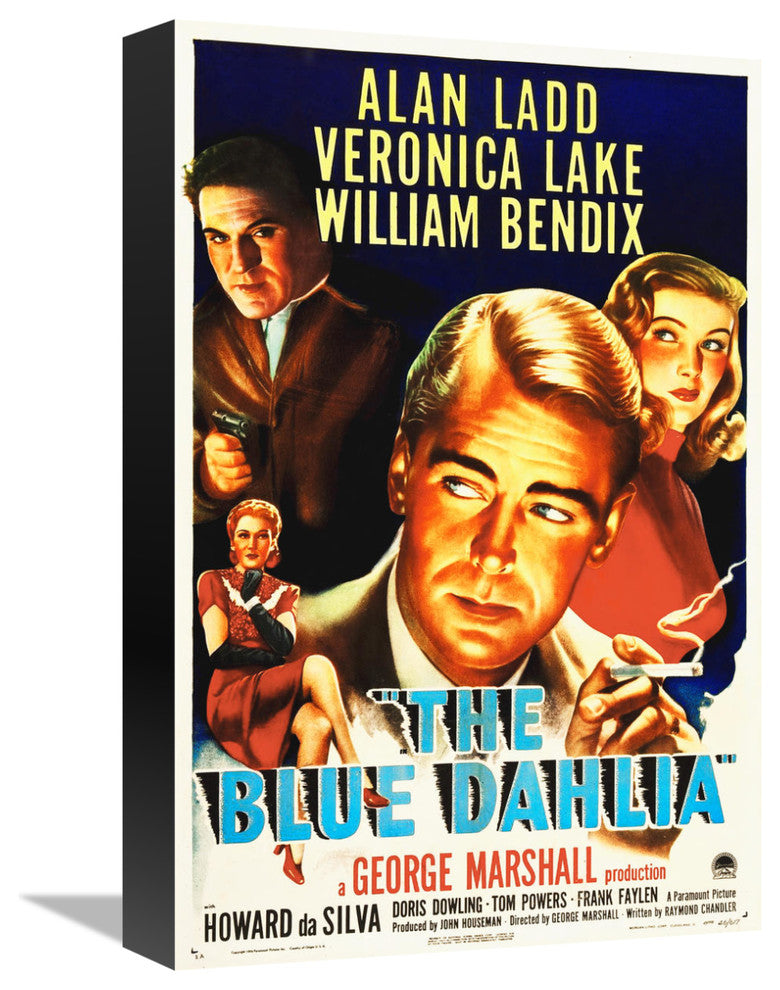 "The Blue Dahlia" Stretched Canvas Giclee by Hollywood Photo Archive, 11x16"
