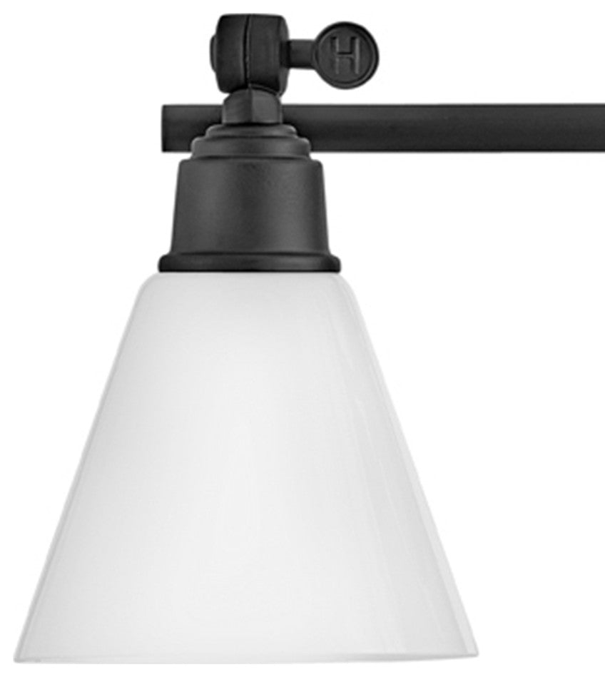 Hinkley Arti 10" Medium Adjustable Three Light Vanity, Black