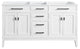 Avanity Madison 60" Vanity Only, White Finish