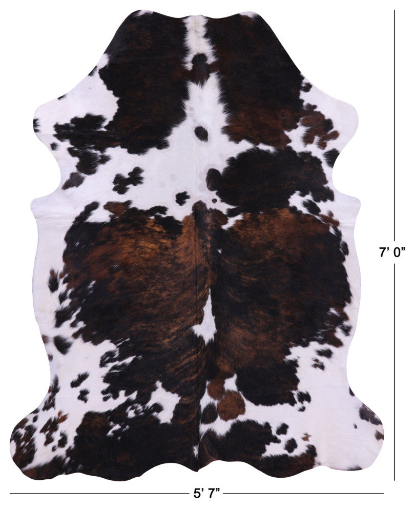 Organic Natural Hair-On Cowhide Area Rug 7' 0" X 5' 7" C1490