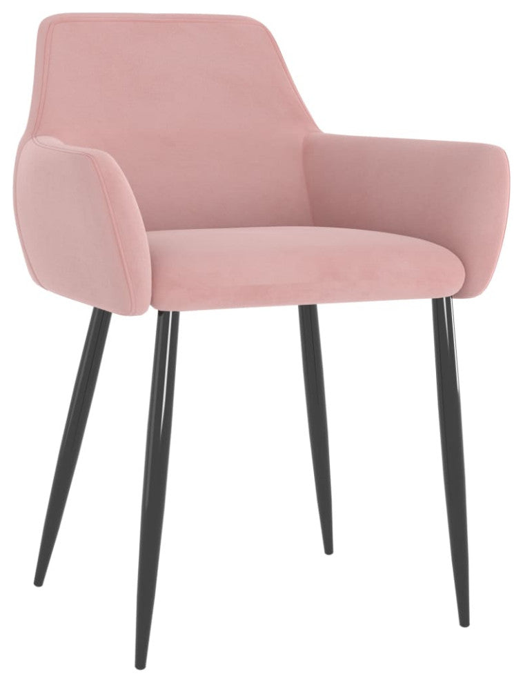 vidaXL Dining Chairs 4 pcs Pink Velvet