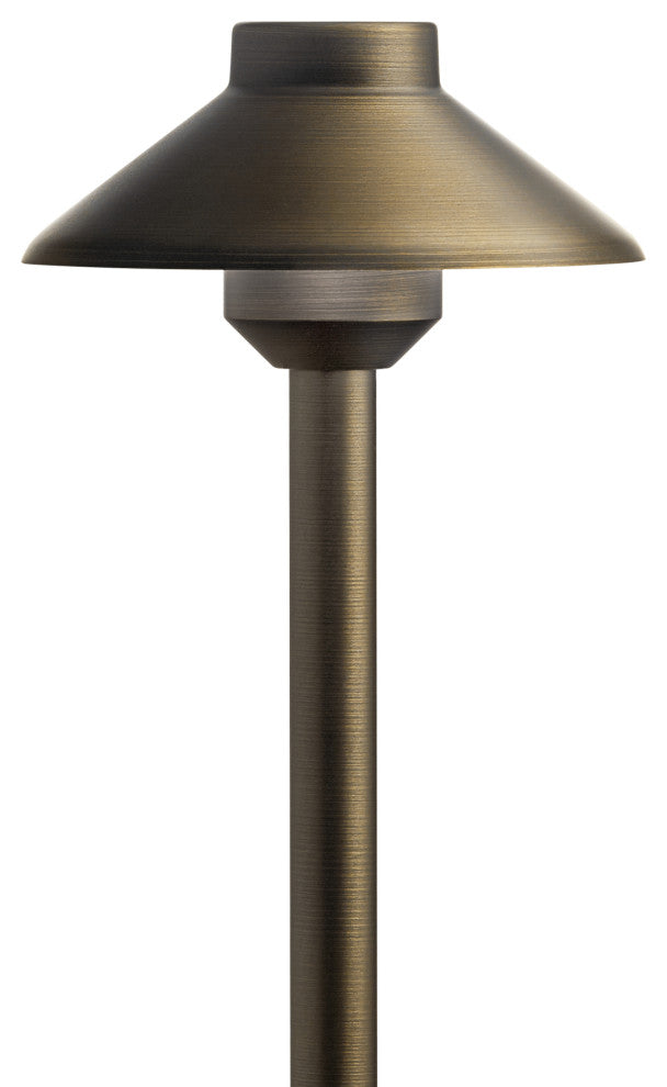Centennial Brass 3000K Stepped Dome LED Path Short