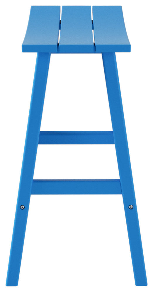 WestinTrends 29" Adirondack Plastic Outdoor Patio Saddle Seat Bar Stool, Pacific Blue