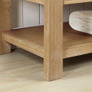 Vera Bath Vanity with Stone Top, Washed Ash Grey, 48", Single Vanity, No Mirror