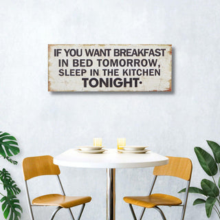 "If You Want Breakfast" Wooden Wall Decor