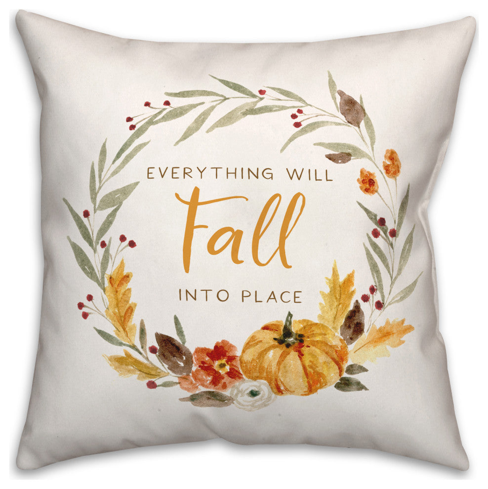 Fall Into Place 18 x 18 Spun Poly Pillow