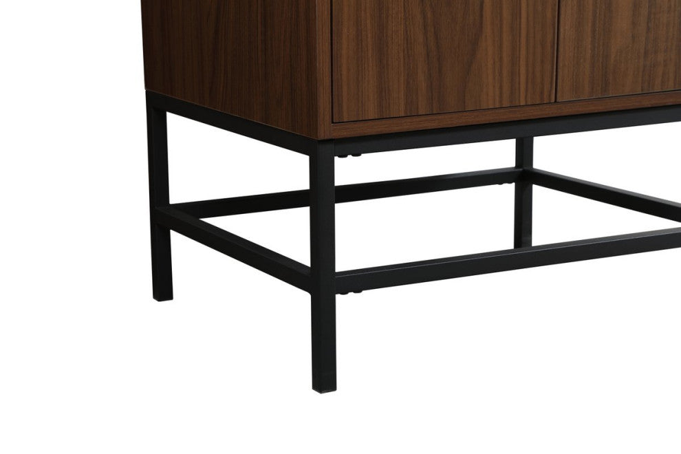 Home Living 19" Modern Walnut-Light Bathroom Vanity