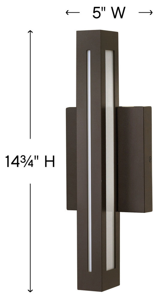 Hinkley Vue Medium Wall Mount Lantern, Bronze