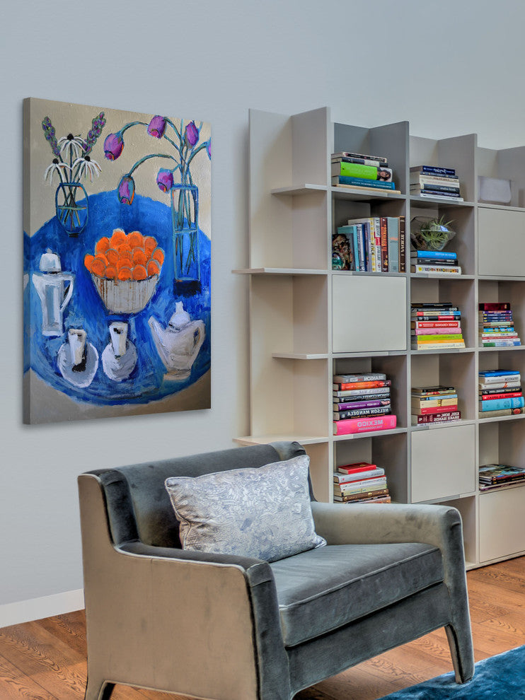 "Time for Tea" Painting Print on Wrapped Canvas, 30"x45"