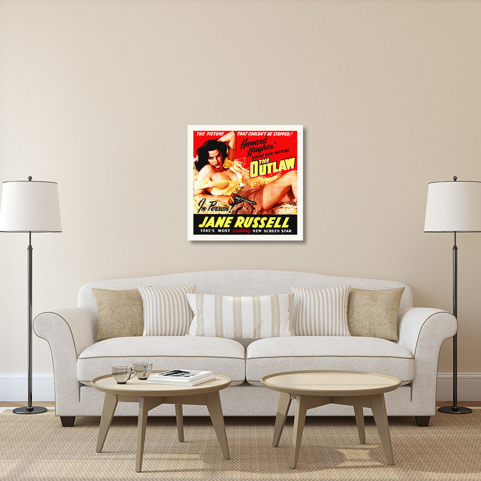 "The Outlaw" Stretched Canvas Giclee by Hollywood Photo Archive, 36x36"